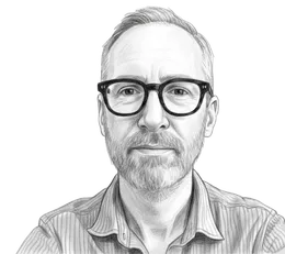 Pencil portrait of Marcus Schuler