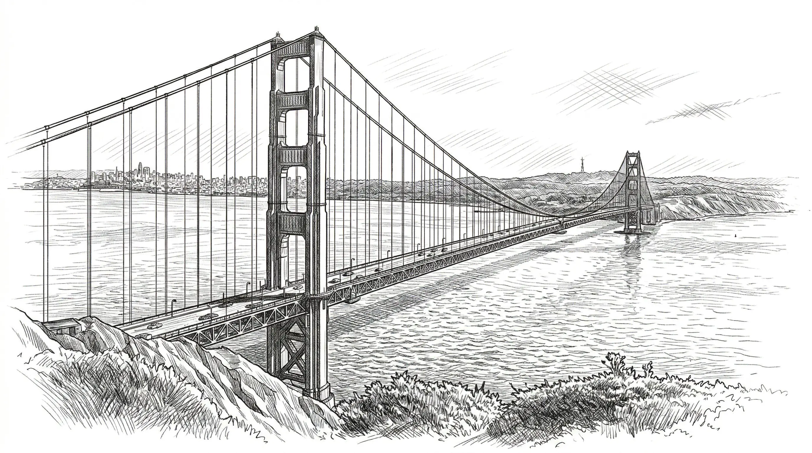 Golden Gate Bridge illustration — San Francisco